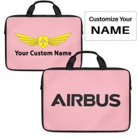 Thumbnail for Airbus & Text Designed Laptop & Tablet Bags