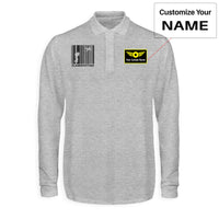 Thumbnail for Planespotting Designed Long Sleeve Polo T-Shirts