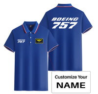 Thumbnail for Boeing 757 & Text Designed Stylish Polo T-Shirts (Double-Side)