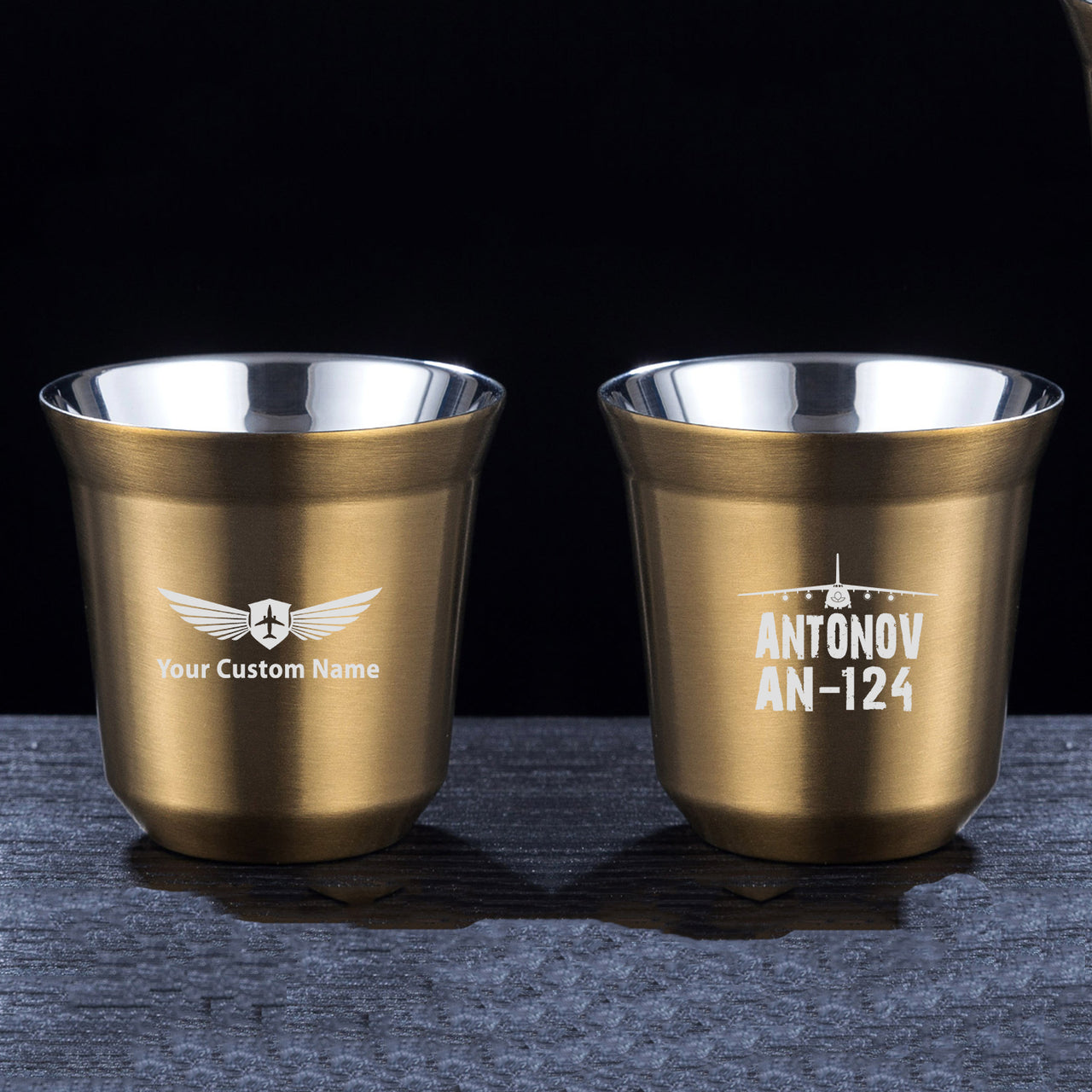 Antonov AN-124 & Plane Designed Double Wall Stainless Steel Coffee Mugs
