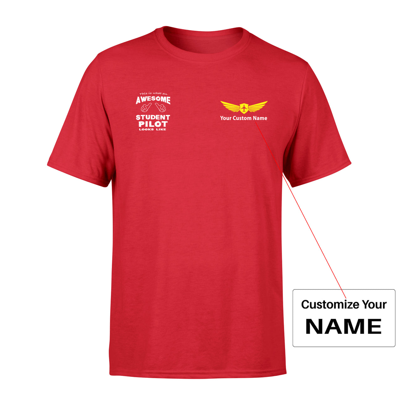 Student Pilot Designed Men T-Shirt