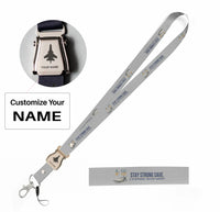 Thumbnail for A-1H Skyraider seat belt lanyard - light gray with name