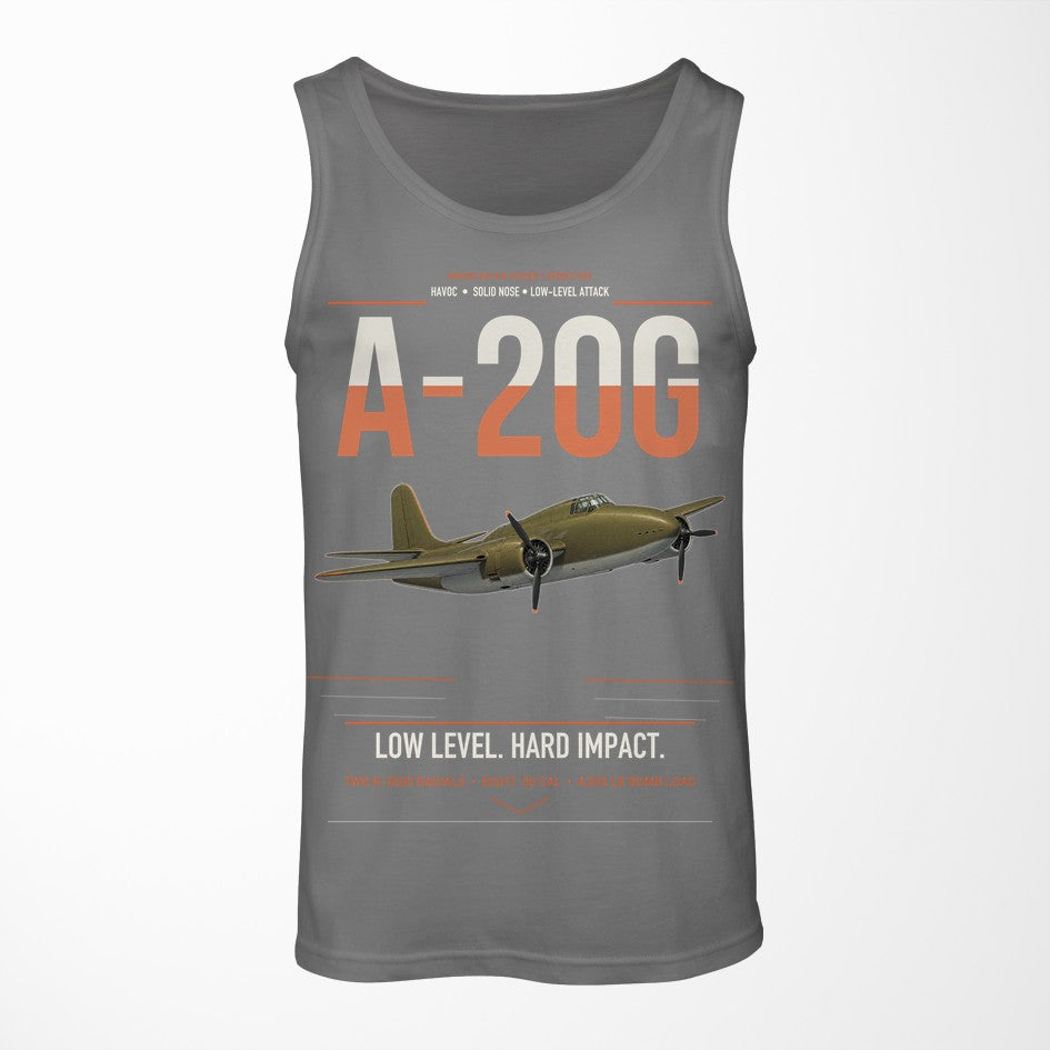 A-20G Havoc design on gray tank top