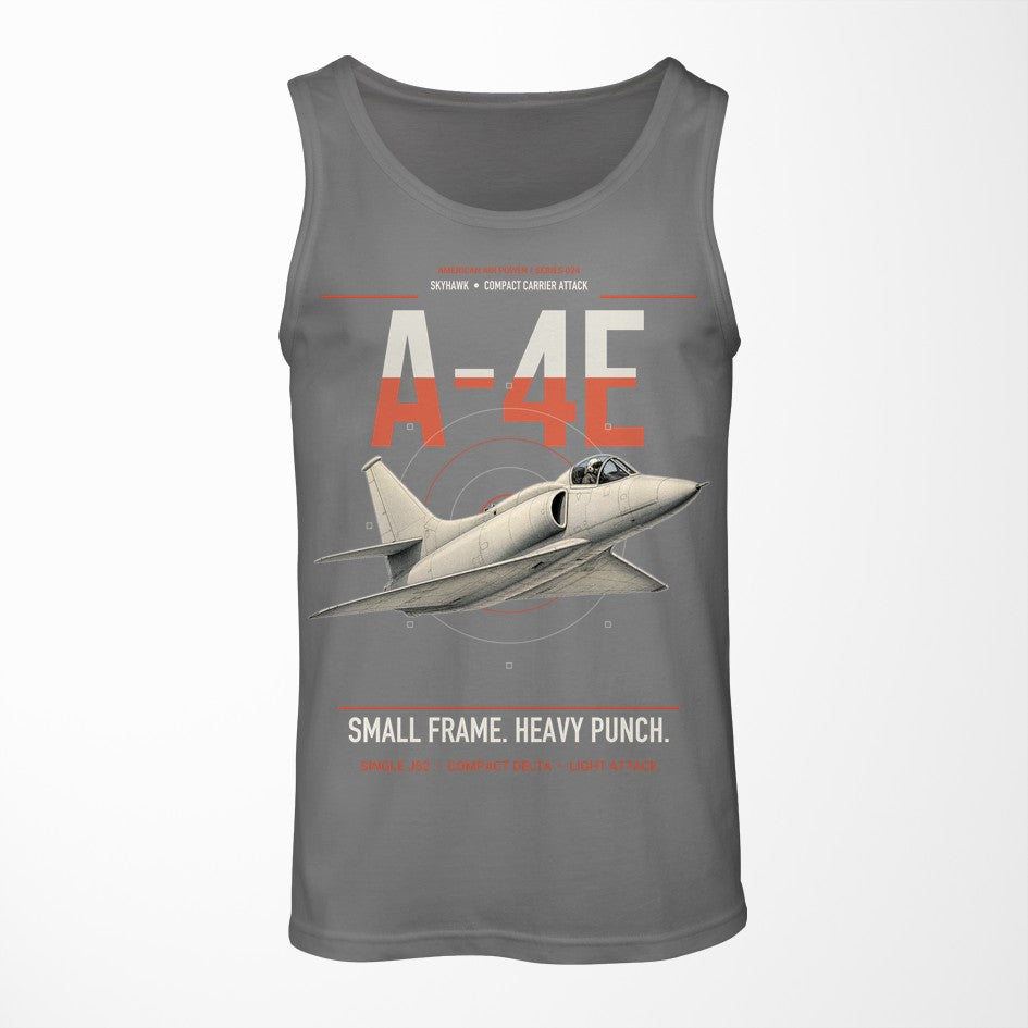 A-4E Skyhawk design on gray tank top