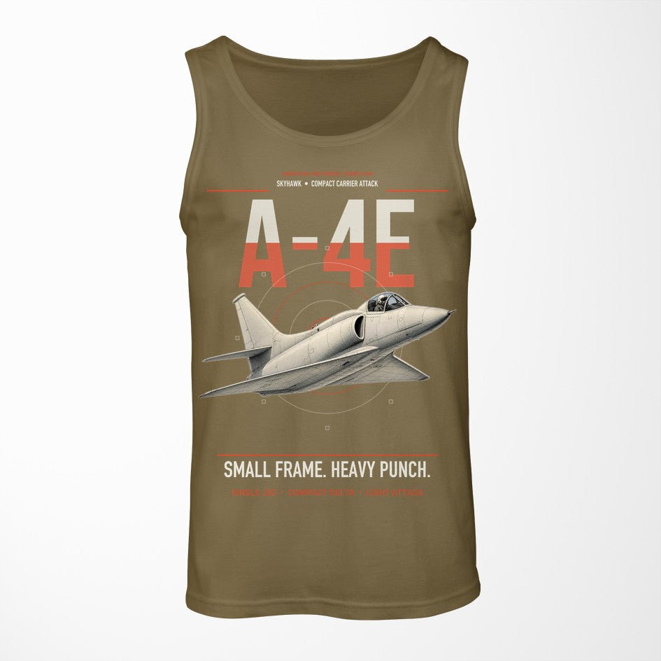 A-4E Skyhawk design on green army tank top