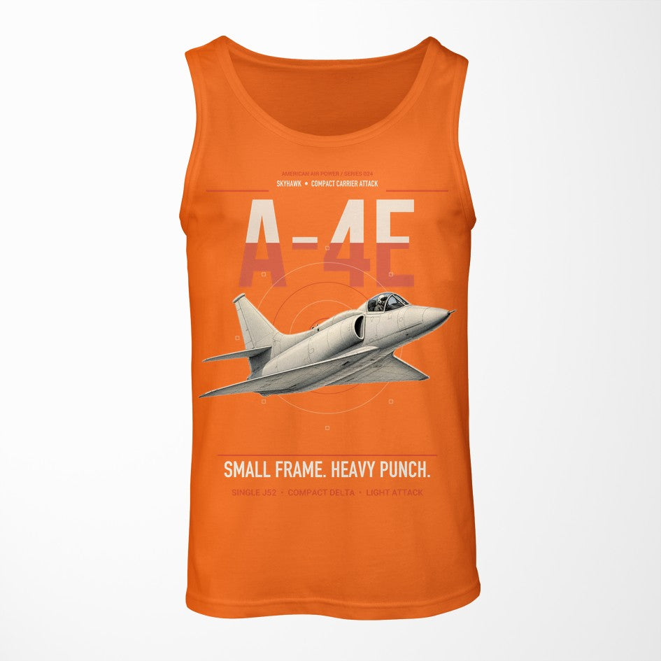 A-4E Skyhawk design on orange tank top