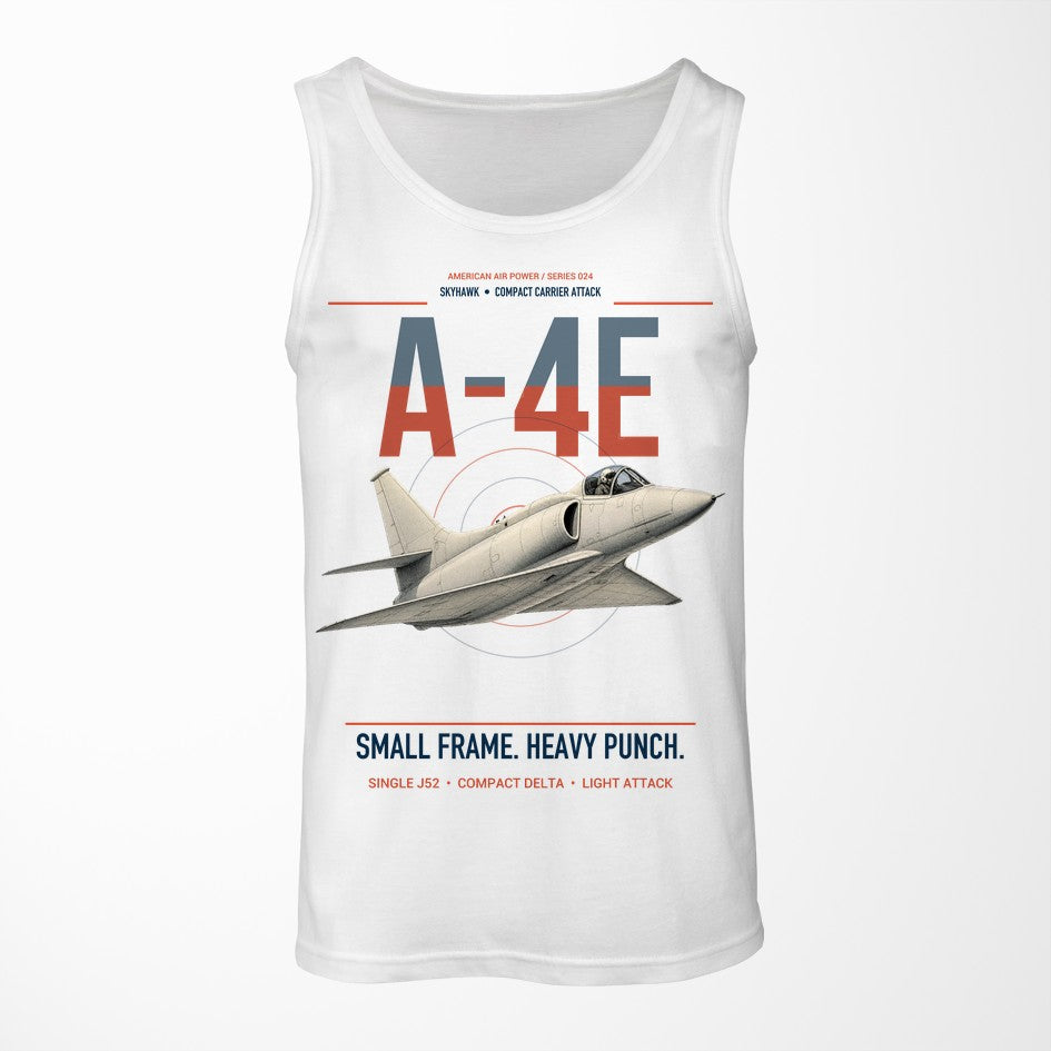 A-4E Skyhawk design on white tank top