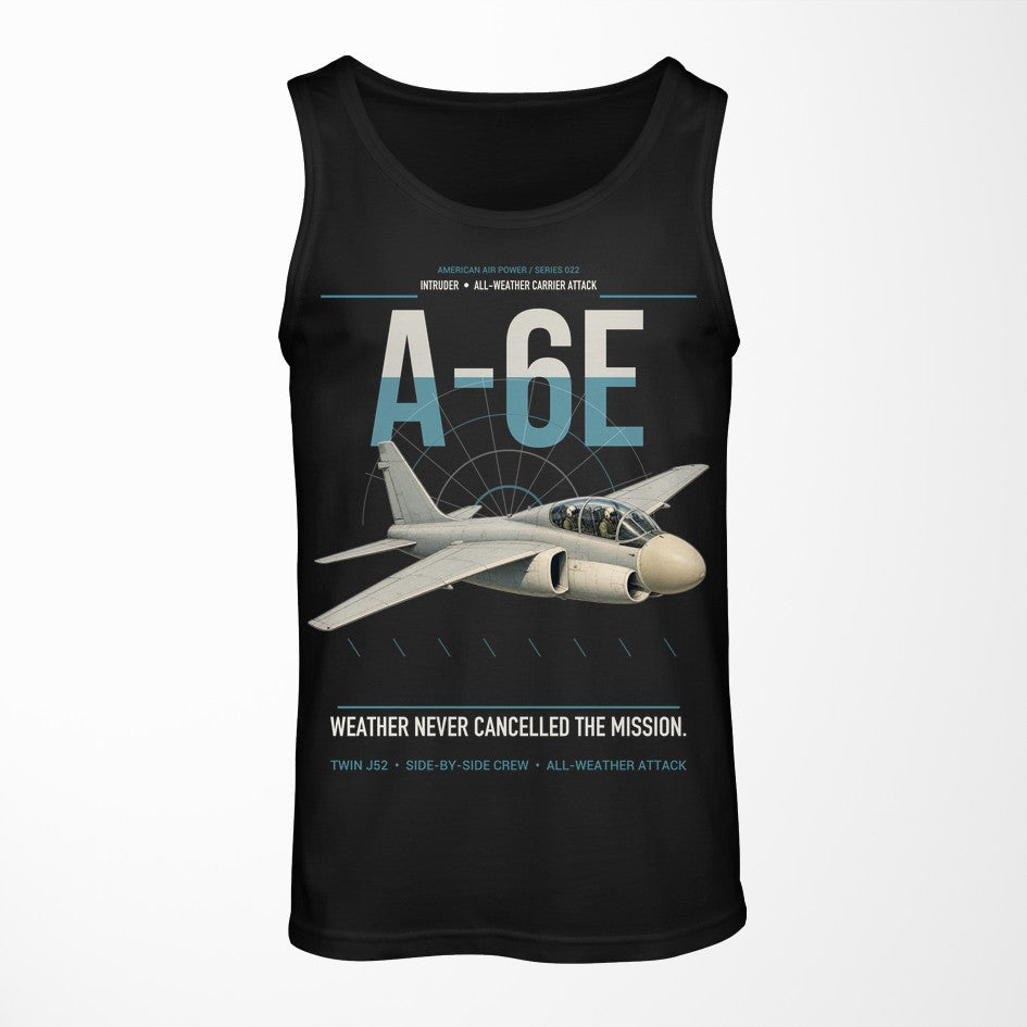 A-6E Intruder design on black tank top