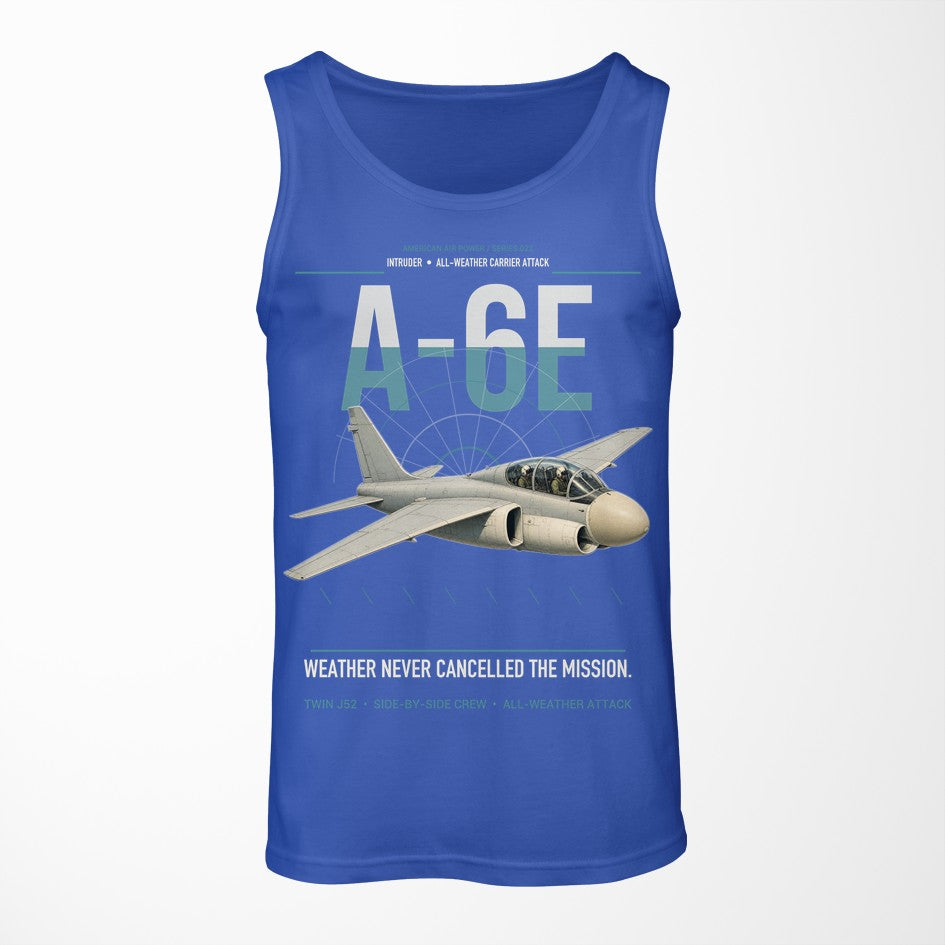 A-6E Intruder design on blue tank top