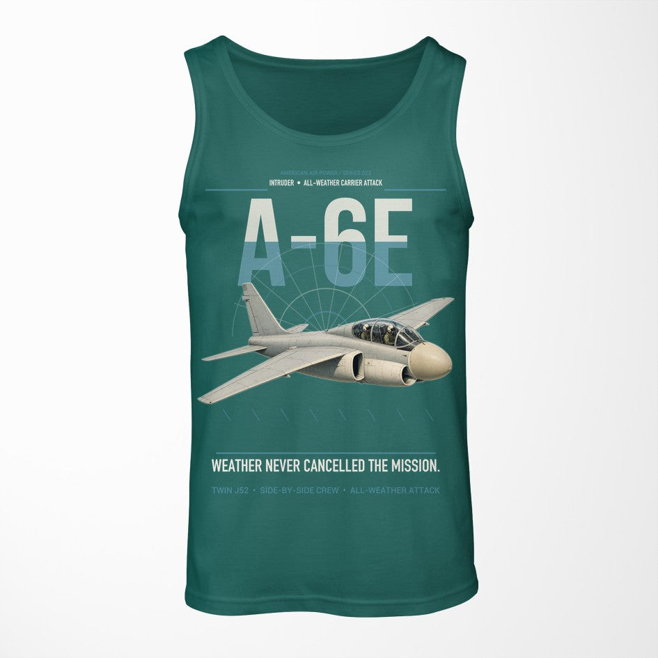 A-6E Intruder design on green tank top