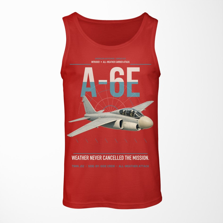 A-6E Intruder design on red tank top