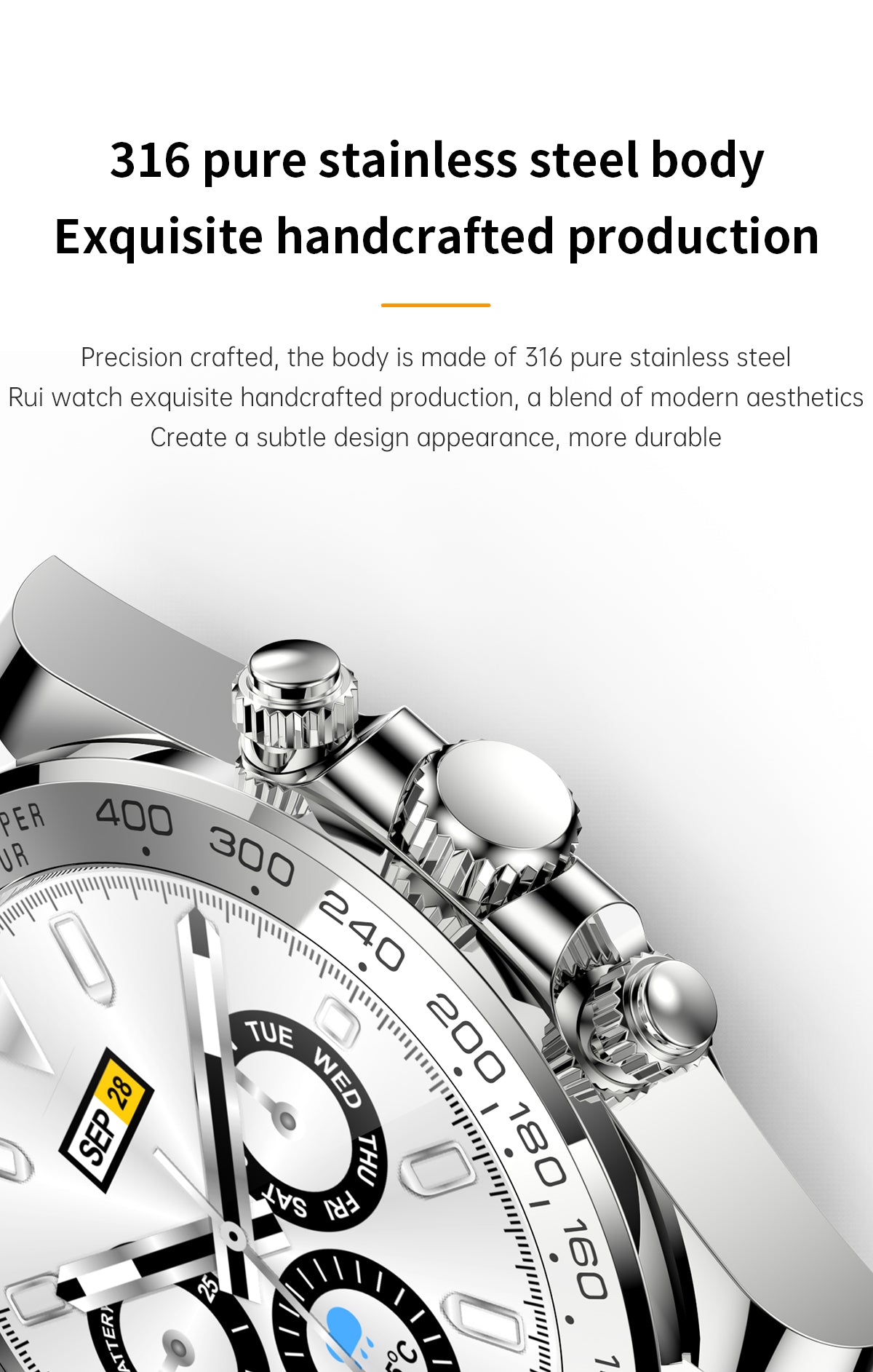 AW13 Pro Stainless Steel Smart Watch: Bluetooth Calling, Heart Rate Monitor & Fitness Bracelet Functionality