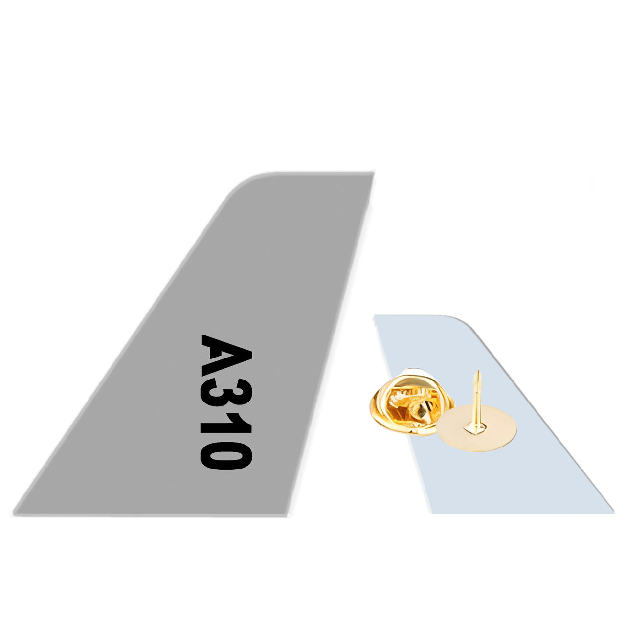 A310 Text Designed Tail Shape Badges & Pins