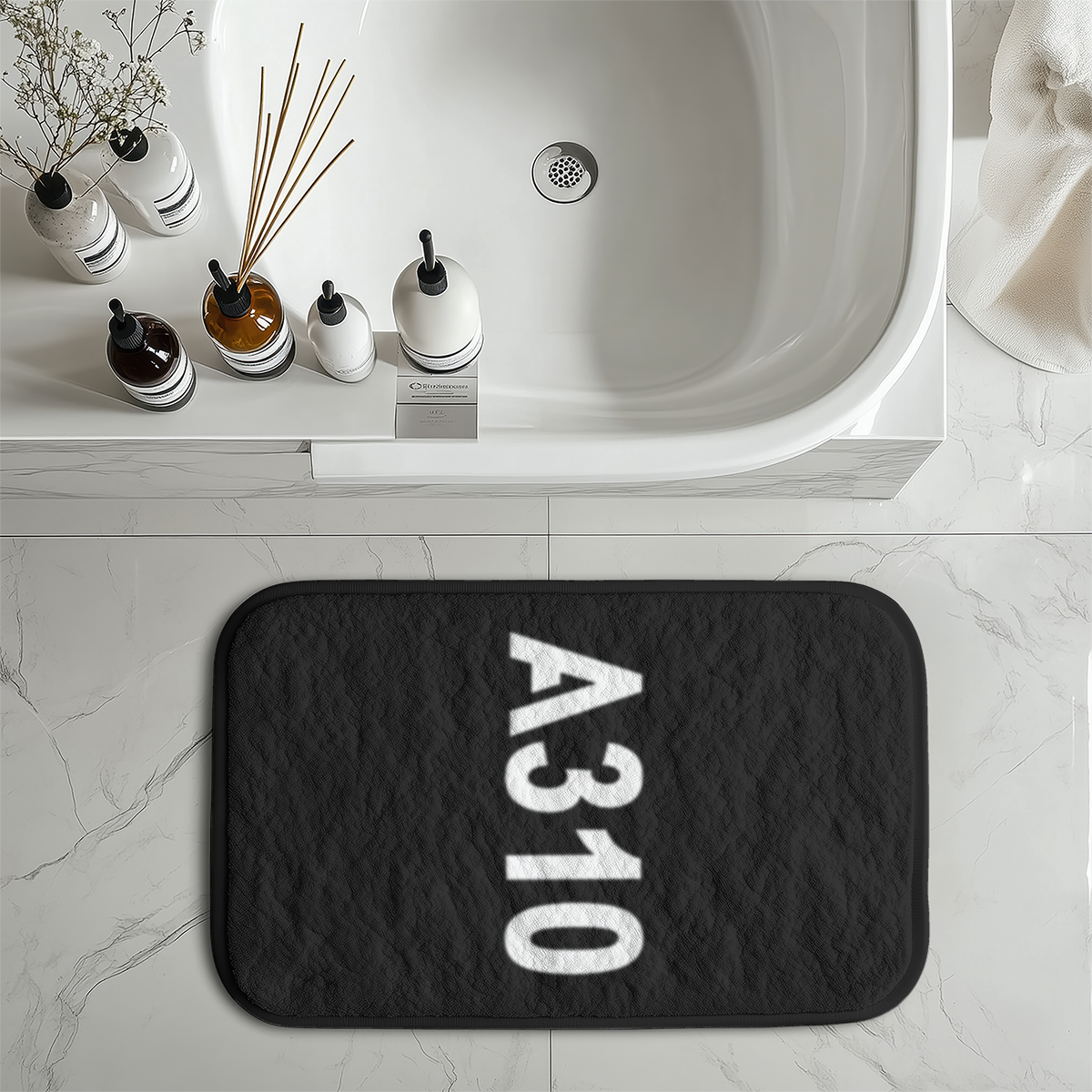A310 Text Designed Bath Mats