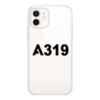Thumbnail for A319 Flat Text Designed Transparent Silicone iPhone Cases