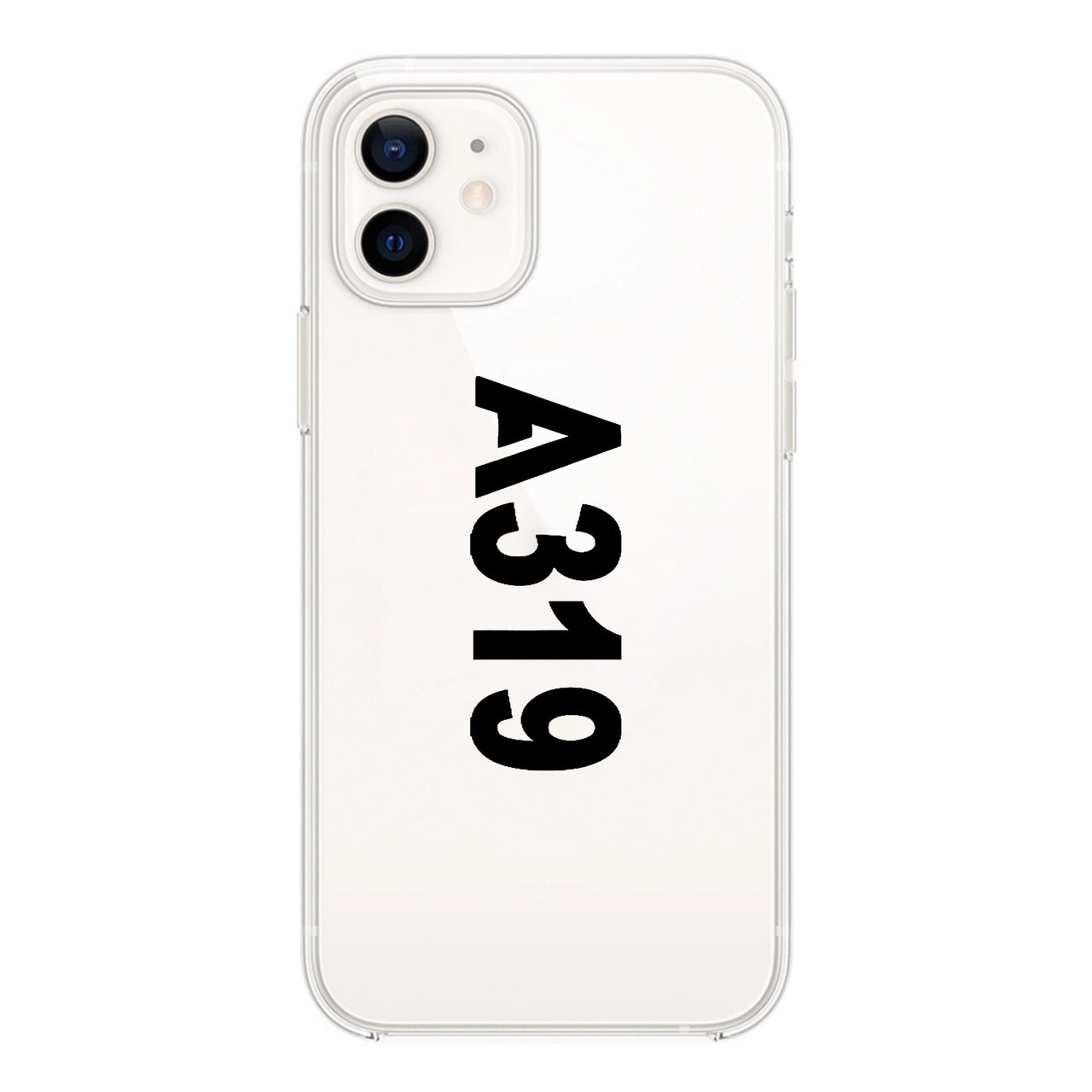 A319 Text Designed Transparent Silicone iPhone Cases