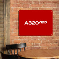 Thumbnail for A320neo & Text Printed Metal Sign