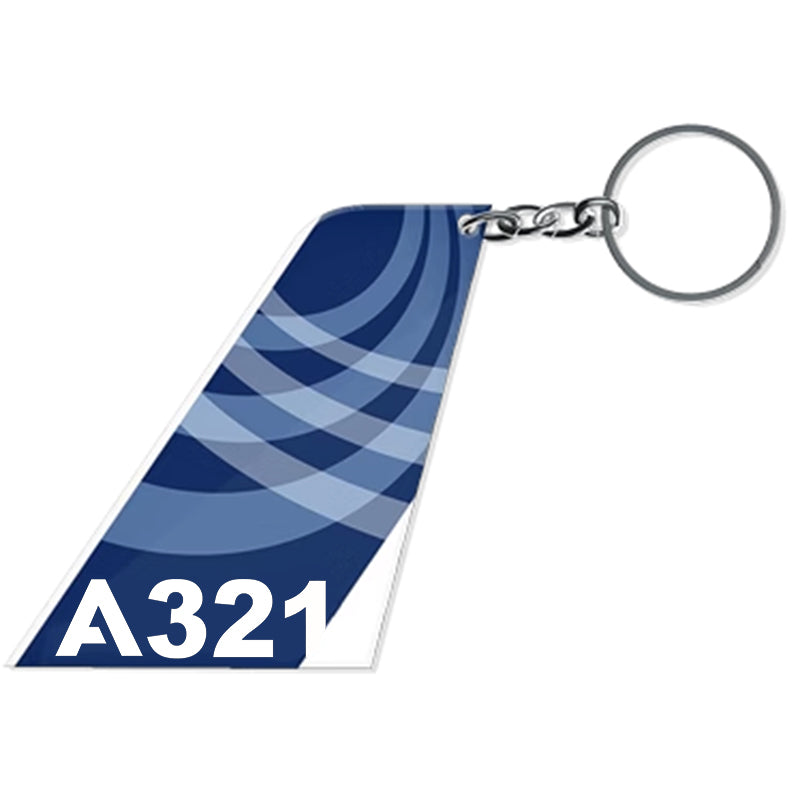 Tail Airbus A321 Designed Key Chains