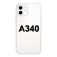 Thumbnail for A340 Flat Text Designed Transparent Silicone iPhone Cases