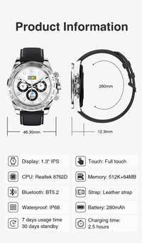 Thumbnail for AW13 Pro Stainless Steel Smart Watch: Bluetooth Calling, Heart Rate Monitor & Fitness Bracelet Functionality