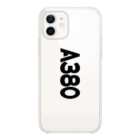 Thumbnail for A380 Text Designed Transparent Silicone iPhone Cases