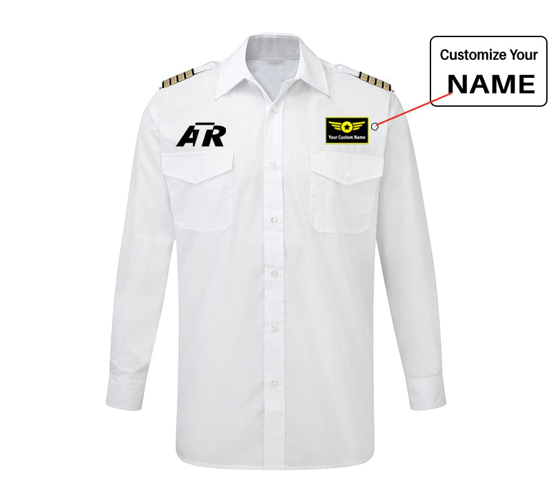 ATR & Text Designed Long Sleeve Pilot Shirts
