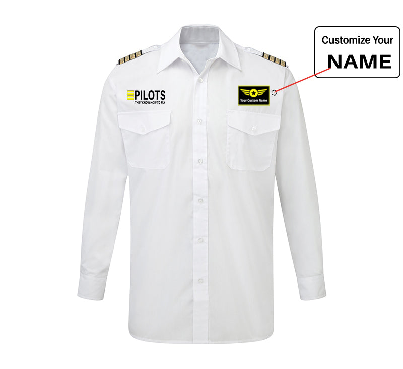 Pilots They Know How To Fly Designed Long Sleeve Pilot Shirts