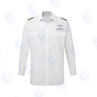 Thumbnail for Custom Design Image Logo Designed Long Sleeve Pilot Shirts