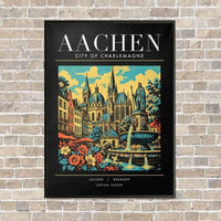 Thumbnail for AACHEN - Poster - Canvas Framed - Black