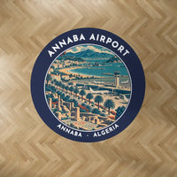 Thumbnail for Rabah Bitat Airport (AAE) Carpets - Carpet Round - Badge - Dark Blue V2