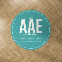 Thumbnail for Rabah Bitat Airport (AAE) Carpets - Carpet Round - ID Tag - Turquoise V2