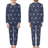 Thumbnail for Rabah Bitat Airport (AAE) Pajamas - Children Pajamas - Navy Blue