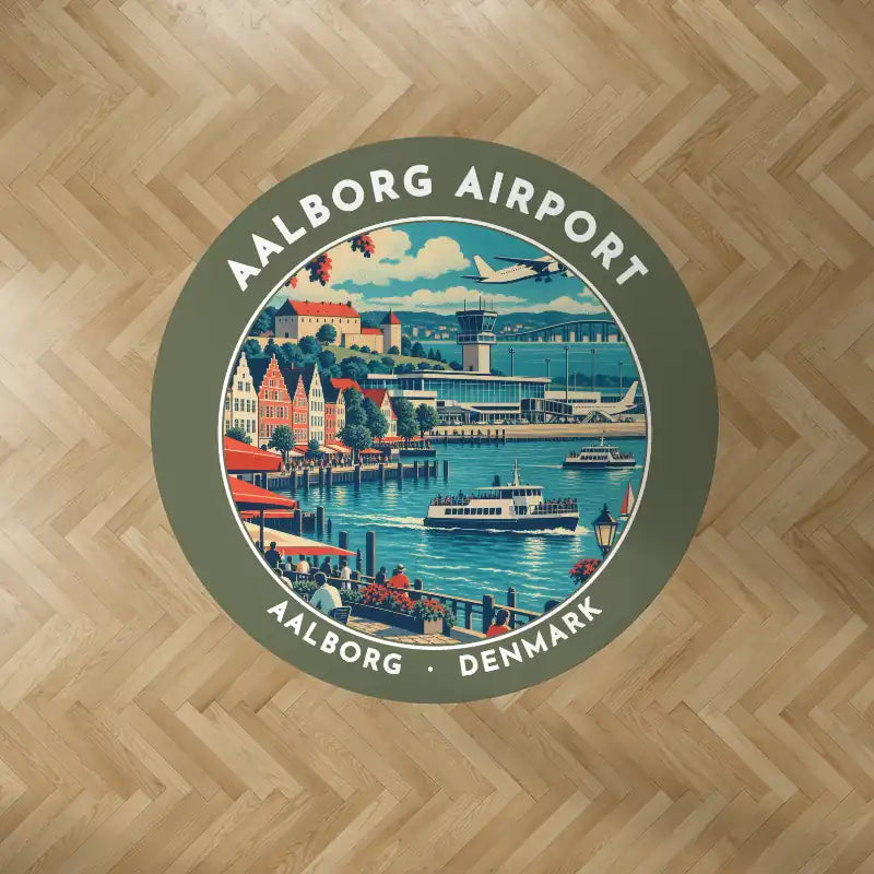 Aalborg Airport (AAL) Carpets - Carpet Round - Badge - Green Army V2