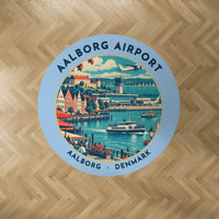 Thumbnail for Aalborg Airport (AAL) Carpets - Carpet Round - Badge - Light Blue V2