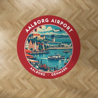 Thumbnail for Aalborg Airport (AAL) Carpets - Carpet Round - Badge - Red V2