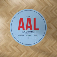 Thumbnail for Aalborg Airport (AAL) Carpets - Carpet Round - ID Tag - Light Blue V2