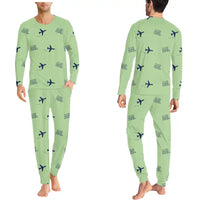Thumbnail for Aalborg Airport (AAL) Pajamas - Men Pajamas - Light Green
