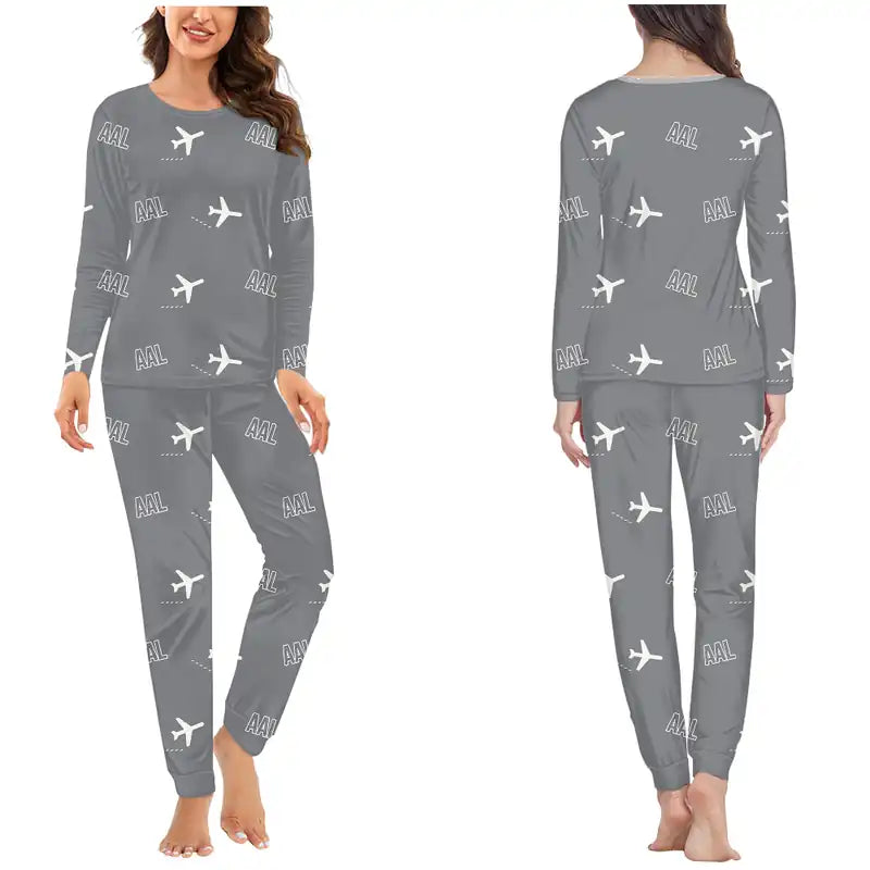 Aalborg Airport (AAL) Pajamas - Women Pajamas - Gray