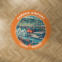 Thumbnail for Aarhus Airport (AAR) Carpets - Carpet Round - Badge - Orange V2