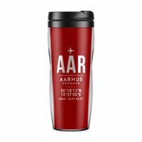 Thumbnail for Aarhus Airport (AAR) Travel Mugs - ID Tag - Plastic (No Holder) - Red