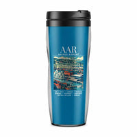Thumbnail for Aarhus Airport (AAR) Travel Mugs - Poster - Plastic (No Holder) - Light Blue