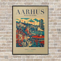 Thumbnail for AARHUS - Poster - Canvas Framed - Beige