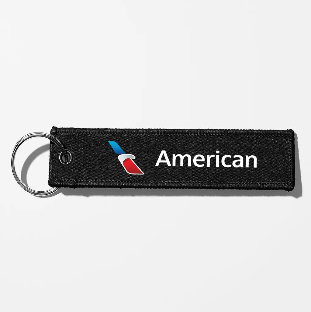 AA Crew & Staff Tag Key Chains - Black