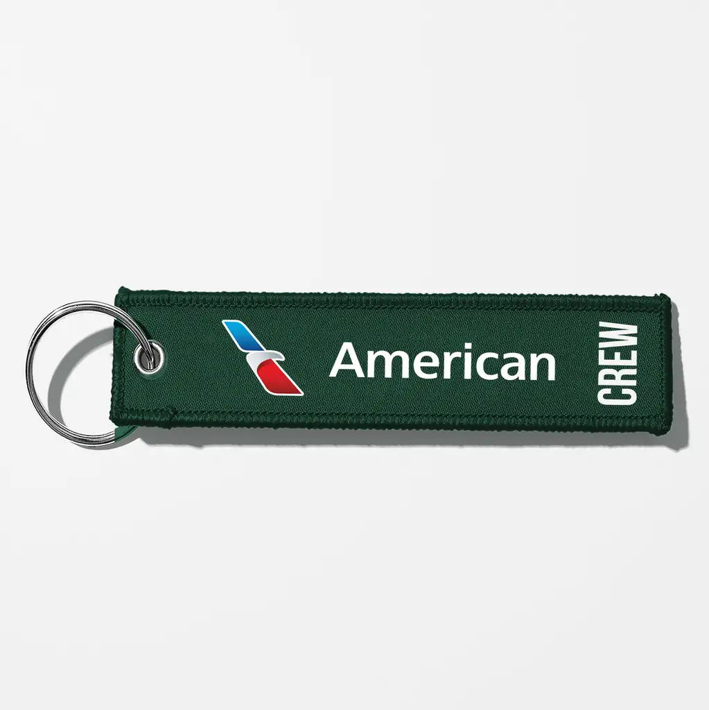 AA Crew & Staff Tag Key Chains - Dark Green - Crew
