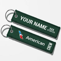 Thumbnail for AA Crew & Staff Tag Key Chains - Dark Green - Crew + Name