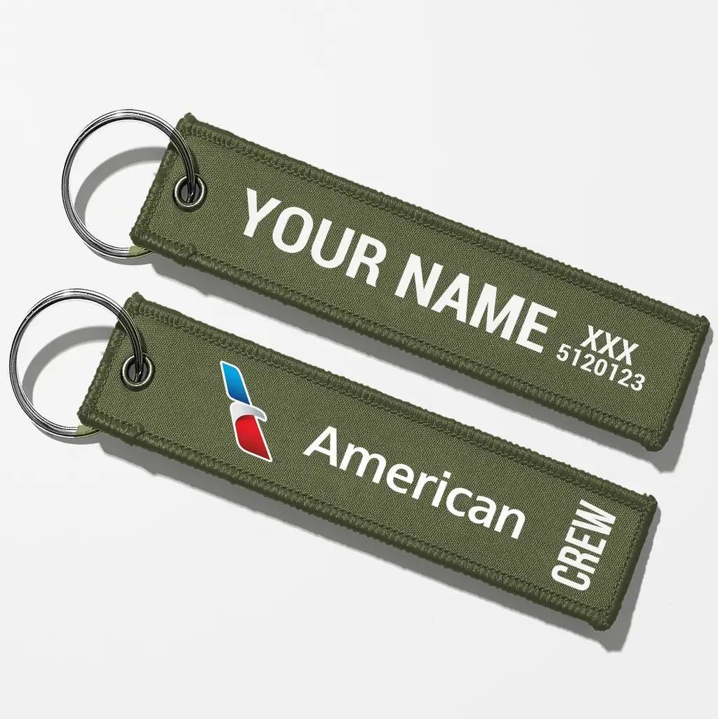 AA Crew & Staff Tag Key Chains - Green Army - Crew + Name