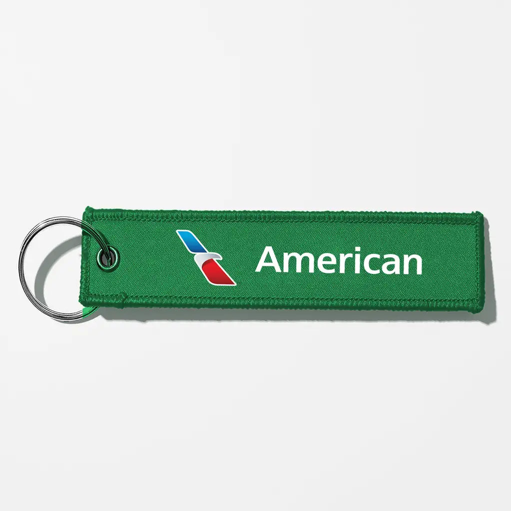 AA Crew & Staff Tag Key Chains - Green