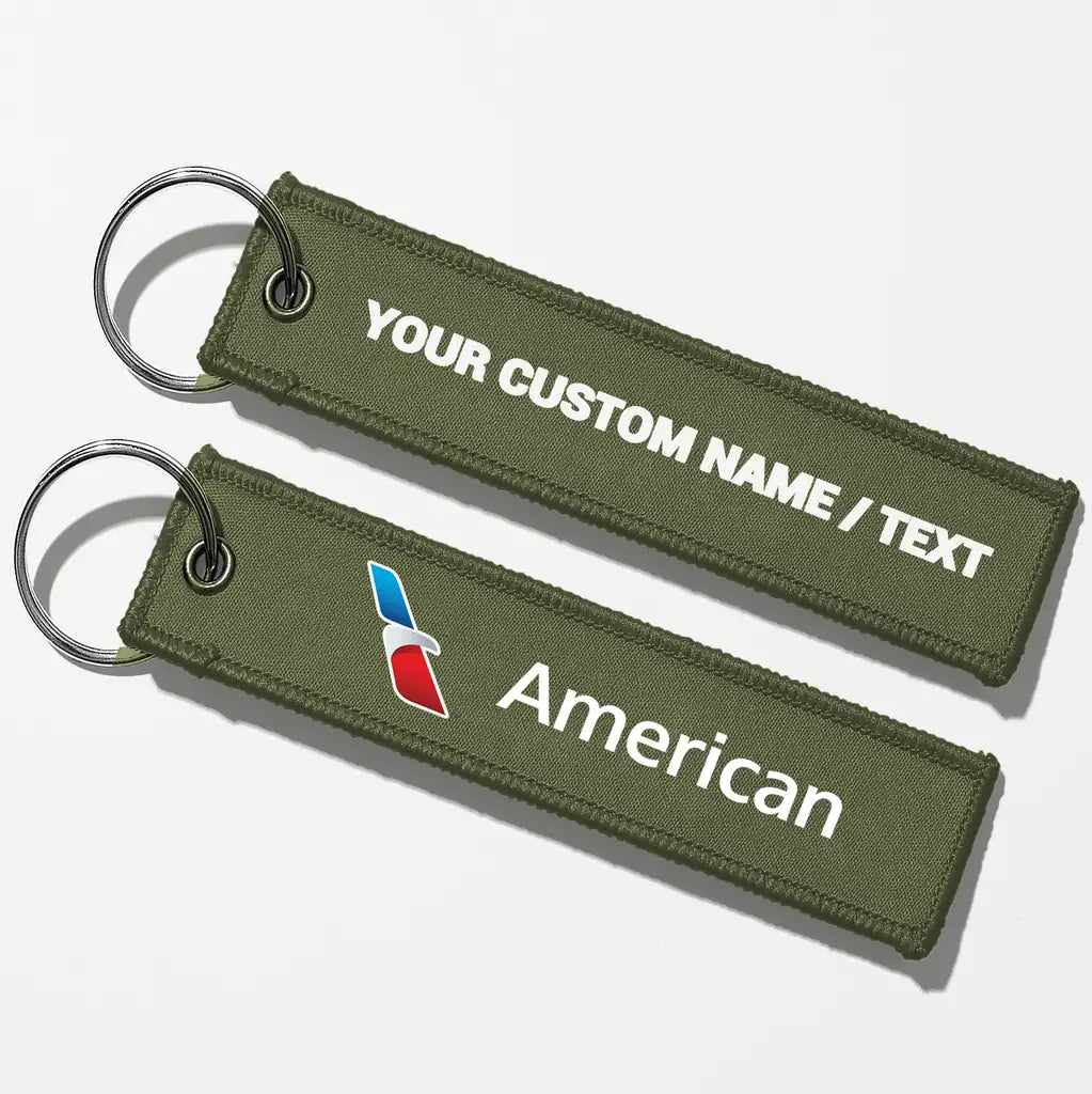 AA Crew & Staff Tag Key Chains - Green Army - Personalized