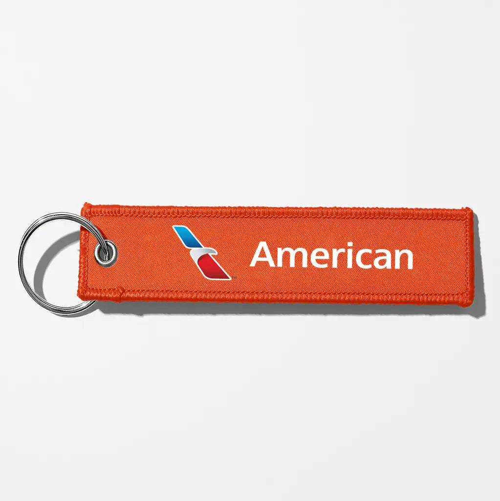 AA Crew & Staff Tag Key Chains - Orange