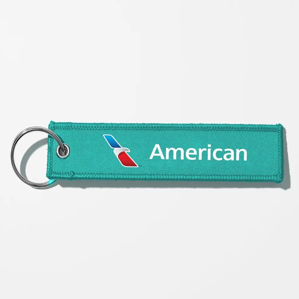 AA Crew & Staff Tag Key Chains - Turquoise